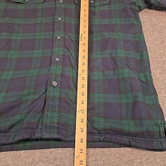 L.L Bean Flannel Shirt Adult Large Fleece Lined Shacket Button Front Plaid - Picture 8 of 8